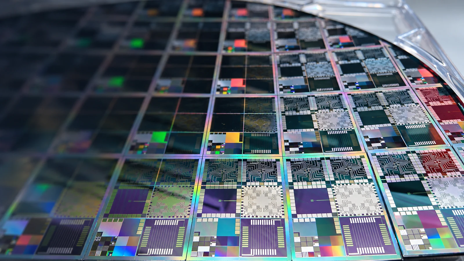 Patterned semiconductor wafer, an editorial adaptation of a licensed photograph